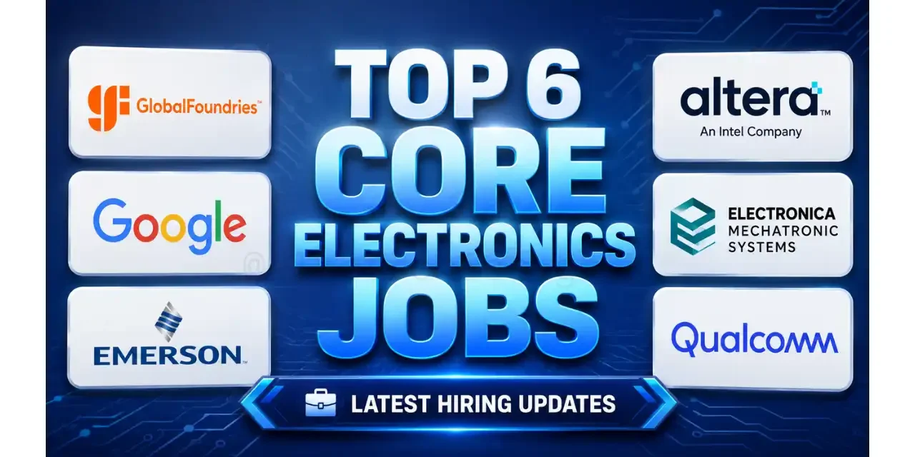 Top 6 Core Job 2026: GlobalFoundries, Google, Emerson, Altera, Qualcomm, and Embedded Systems Hiring
