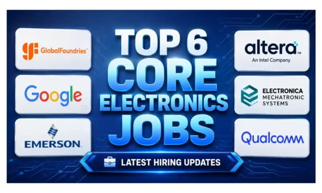 Top 6 Core Job 2026: GlobalFoundries, Google, Emerson, Altera, Qualcomm, and Embedded Systems Hiring
