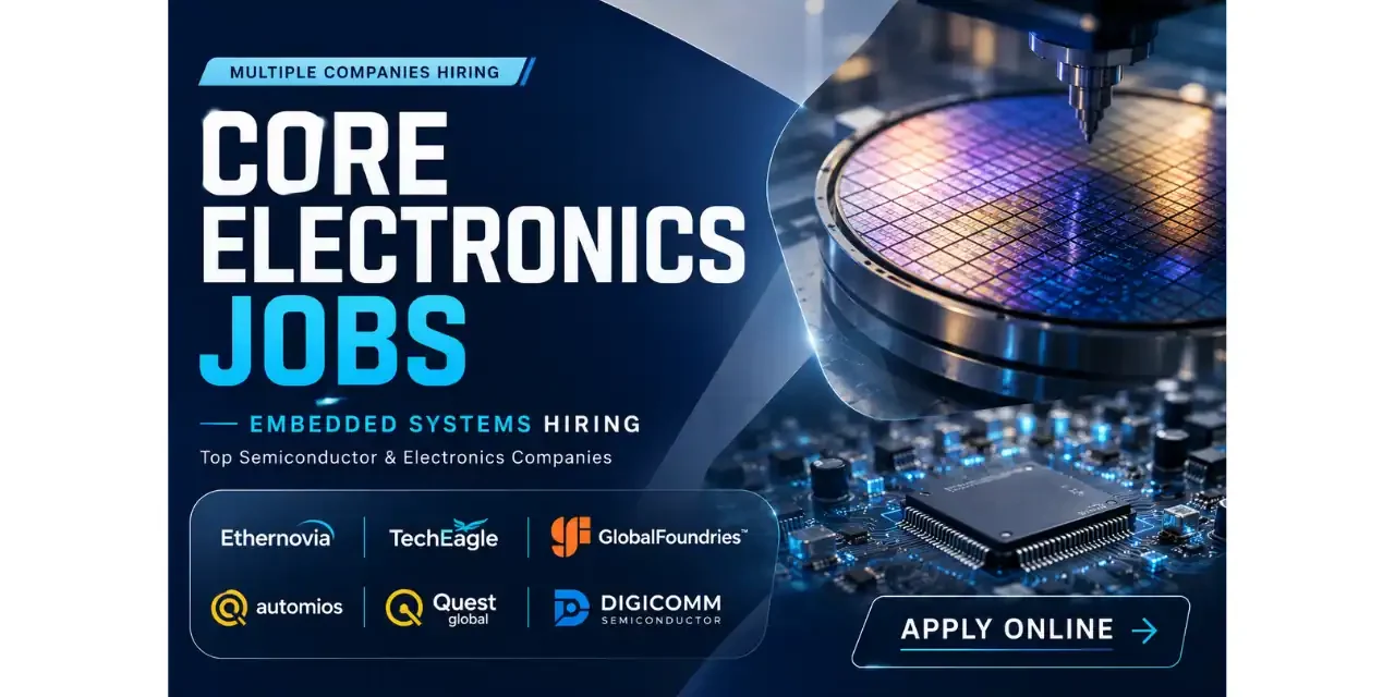 Core Electronics and & Embedded Systems Jobs: 6 Giant Companies Hiring Now